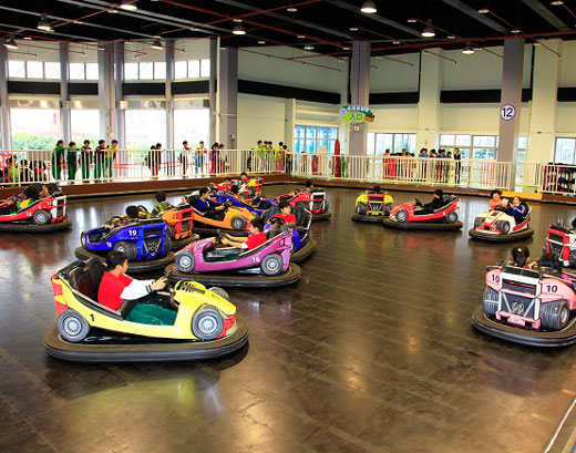 Fairground bumper cars rides for fun