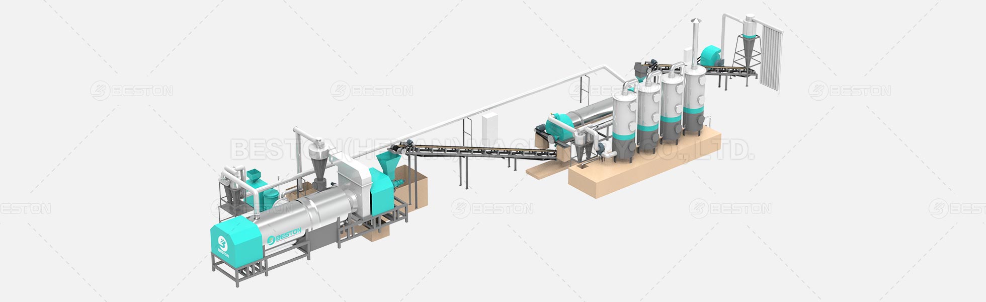 Figura tridimensional máquina para hacer carbón vegetal
